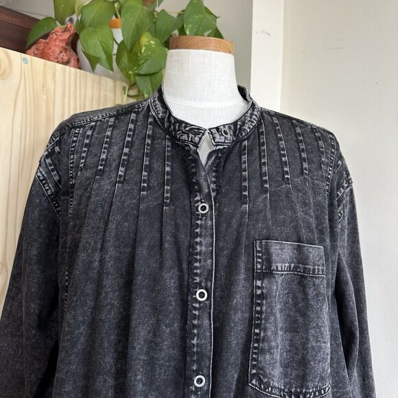 Free People Charcoal Jean Jacket - Picture 3 of 16